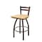 Holland Bar Stool Co 25" Low Back Swivel Counter Stool, Bronze Finish, Nat Maple Seat 41125BZNatMpl - alternate 1